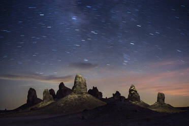 The Pillars of Trona Illuminted from Above on a Starry Night in - CAVF83837