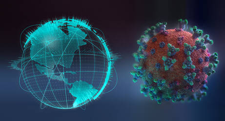 Pandemieausbrüche auf dem Globus neben dem Coronavirus - CAIF27907