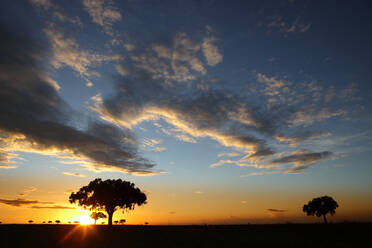 Demokratische Republik Kongo, Wolken über dem Garamba-Nationalpark bei Sonnenuntergang - DSGF02099