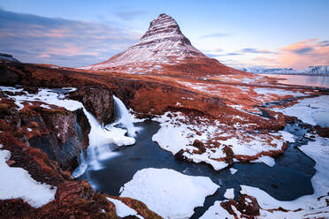 Frozen Lake By Mountain Against Sky - EYF05049