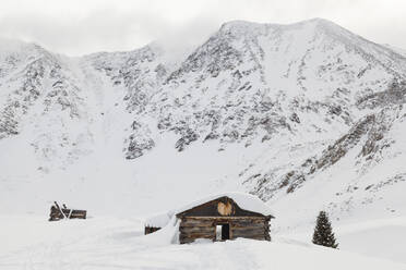 Log cabin ruins of Boston Mine, Mayflower Gulch, Colorado - CAVF84538