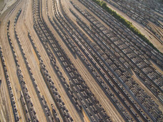 Coal Cars Coverge on Port in Virginia - CAVF84732