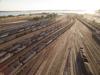 Coal Cars Coverge on Port in Virginia - CAVF84734