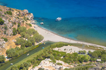 Strand Preveli, Retymno, Insel Kreta, Griechische Inseln, Griechenland, Europa - RHPLF15150