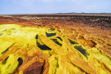 Schwefelsäurehaltige heiße Quellen, Dallol, Danakil-Senke, Region Afar, Äthiopien, Afrika - RHPLF15226