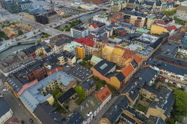 Schweden, Schonen, Malmö, Luftaufnahme des alten Wohnviertels - TAMF02250