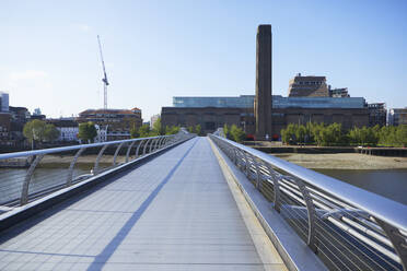 UK, England, London, Empty Millennium Bridge - PMF01081