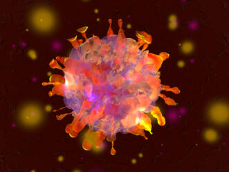 Three dimensional render of generic virus cell - SPCF00685