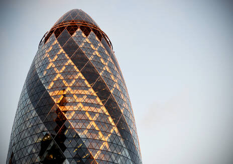 Low Angle View Of Sir Norman Foster Building Against Sky - EYF06092