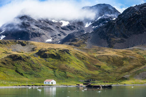 UK, Südgeorgien und Südliche Sandwichinseln, Grytviken, Verlassene Walfangstation in der King Edward Bucht - RUNF03545