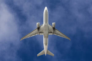 Low Angle View Of Airplane Against Sky - EYF06605