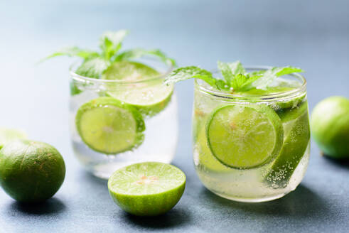 Close-Up Of Mojito In Glasses On Table - EYF06753