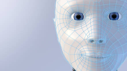Three dimensional render of android head - AHUF00619