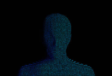 Digital Composite Image of Model Against Black Background - EYF07079