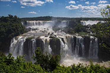 Scenic view of the Iguacu waterfalls in Brazil - CAVF85698