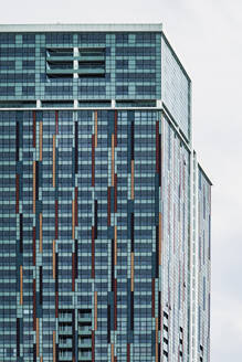 Georgia, Adjara, Batumi, Windows of blue skyscraper - WVF01806