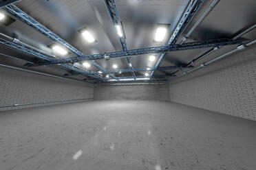 Three dimensional render of empty warehouse - SPCF00701