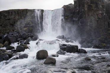 Öxarárfoss waterfall in Thingvellir National Park - CAVF85774