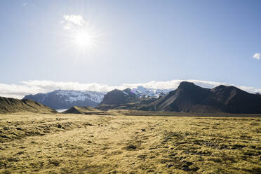 Valley with mountains behind, in Iceland - CAVF85816