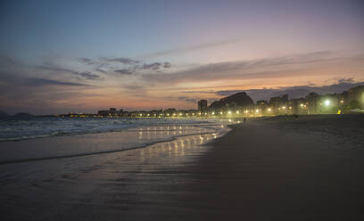 Cityscape of Rio de Janeiro seen from the beach at the Copacabana - CAVF86098