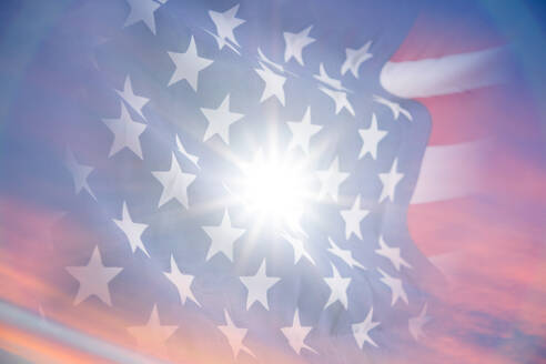 Digitales Komposit der amerikanischen Flagge - EYF08754