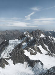 Amazing aerial view of magnificent Aoraki Mountain covered with snow - ADSF00005