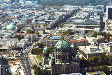 Germany, Berlin, Aerial view of Berlin Cathedral and surrounding buildings - TAMF02429