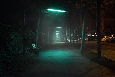 Beleuchtete Straße bei Nacht - EYF09049