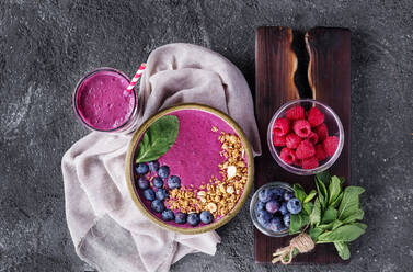 Directly Above Shot Of Breakfast On Table - EYF09323