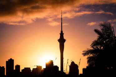 Silhouette Of Buildings Against Sky During Sunset - EYF09413