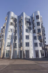 Germany, North Rhine-Westfalia, Dusseldorf, Steel facade of central building of Neuer Zollhof complex - MMAF01341