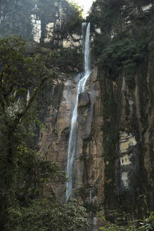Yumbilla-Wasserfall in der Nähe der Stadt Cuispes in der nordperuanischen Region Amazonas, der fünfthöchste Wasserfall der Welt. - CUF55572