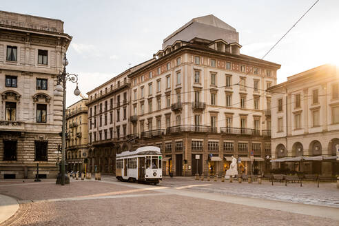 Empty streets in the city of Milan during the Corona Virus lockdown period - CUF55584