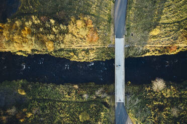 River and bridge in autumn nature - CAVF86785