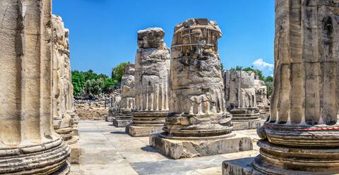 Sockel einer Säule des Apollo-Tempels in Didyma, Türkei - CAVF86846