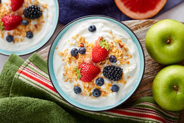 Breakfast bowl of yogurt and berries - ADSF00760