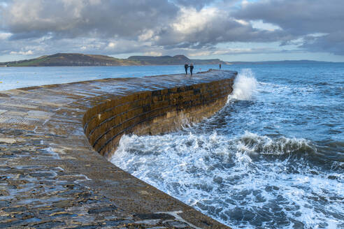 Die Cobb-Hafenmauer, Lyme Regis, Jurassic Coast, UNESCO-Weltkulturerbe, Dorset, England, Vereinigtes Königreich, Europa - RHPLF15403