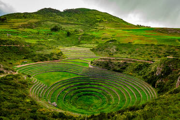 Inka-Terrassen, Ruinen, Moray, Peru, Südamerika - RHPLF15569