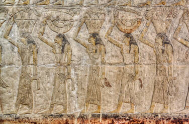 Reliefs, Mastaba von Ankh-Ma-Hor, Nekropole von Saqqara, UNESCO-Weltkulturerbe, Saqqara, Ägypten, Nordafrika, Afrika - RHPLF15628