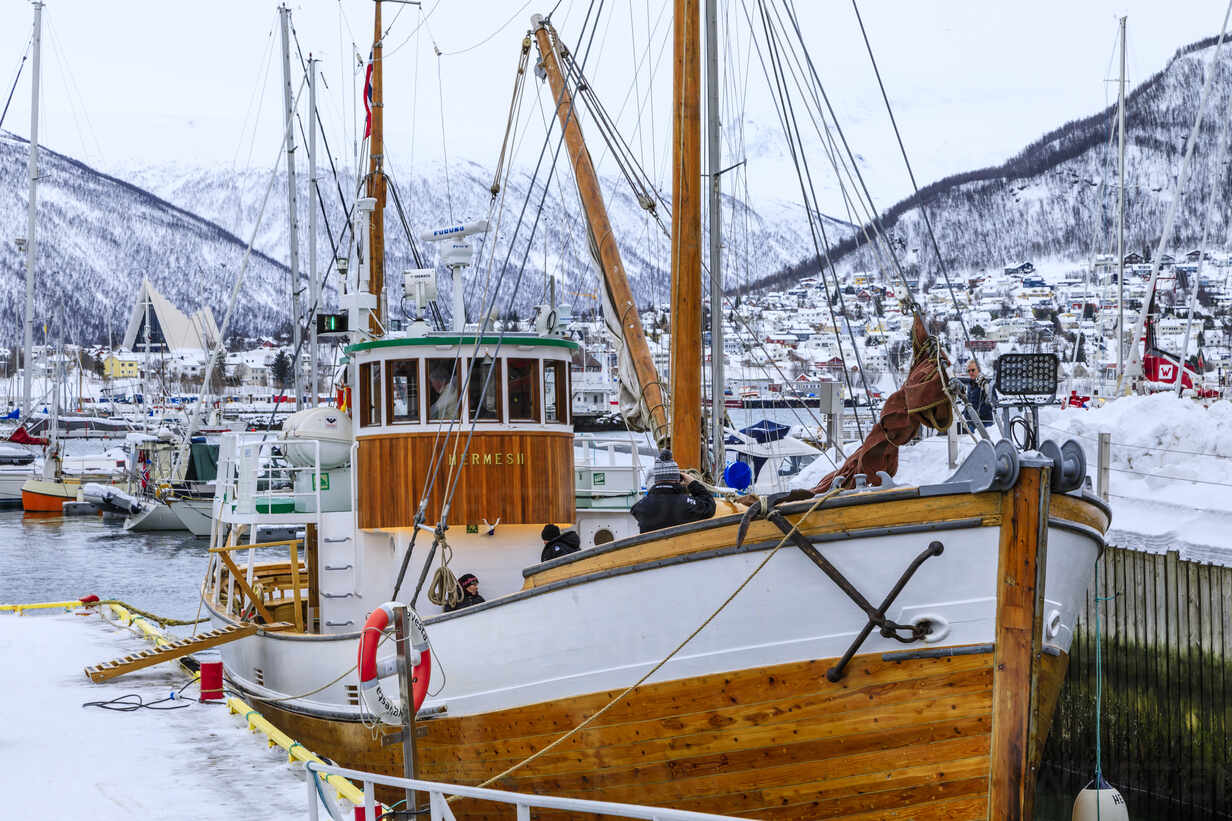 Old Fishing Boat, Fjord Of Varanger, Norway, Scandinavia Europe