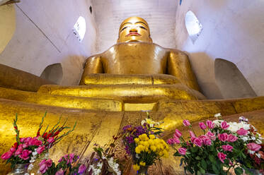 Sitzender Buddha im Manuha-Tempel, Bagan (Pagan), Myanmar (Burma), Asien - RHPLF15722