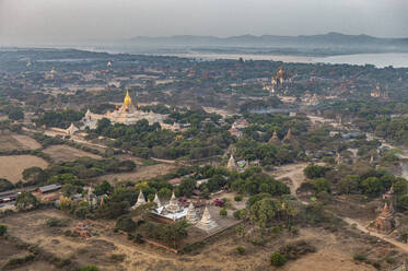 Aerial of the temples of Bagan (Pagan), Myanmar (Burma), Asia - RHPLF15735