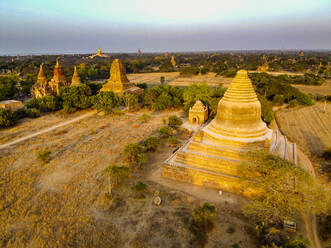 Aerial of the temples of Bagan (Pagan), Myanmar (Burma), Asia - RHPLF15740