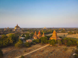 Aerial of the temples of Bagan (Pagan), Myanmar (Burma), Asia - RHPLF15741