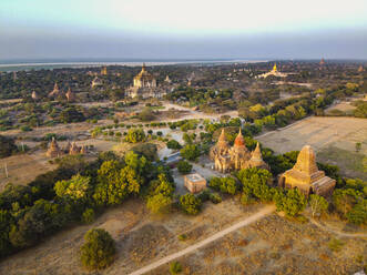 Aerial of the temples of Bagan (Pagan), Myanmar (Burma), Asia - RHPLF15743