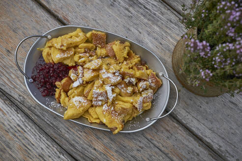 Bowl of fresh Kaiserschmarrn pancakes - BSCF00626