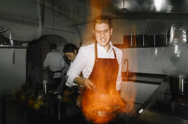 The cook making a flambe - ADSF01230