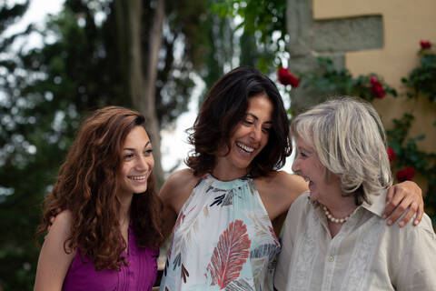 Three generations of female family together stock photo