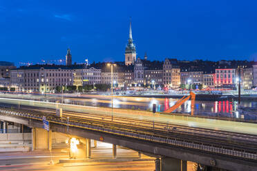 View of stockholm skyline Gamla Stan after sunset empty - CAVF87169