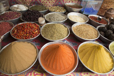 Spices, Nagaa Suhayi Gharb, Nubian Village, Aswan, Egypt, North Africa, Africa - RHPLF16055